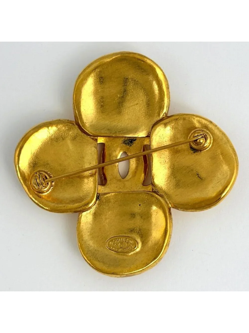 Chanel Brooch CC Logo Gold Plated